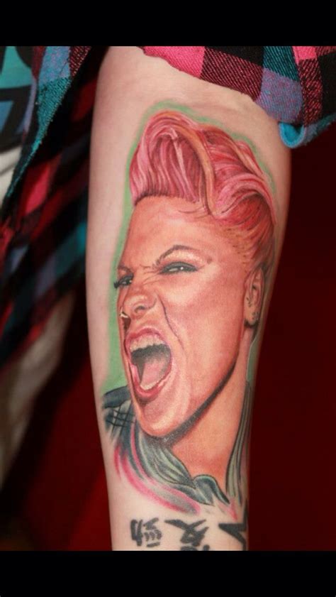 pink singer tattoos